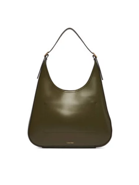 Calvin Klein Ročna torba Ck Medium Shoulder Bag Temno zelena