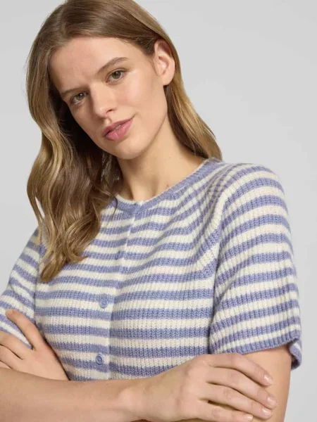 Kardigan rozpinany o kroju regular fit z dodatkiem wełny model MALOU' Pieces