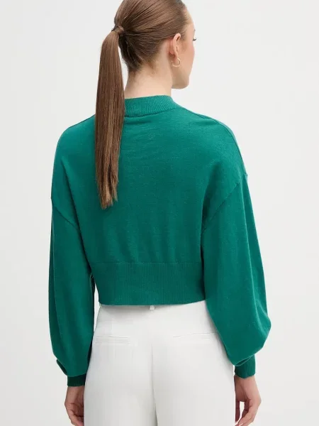 Шерстяной легкий свитер United Colors Of Benetton зеленый