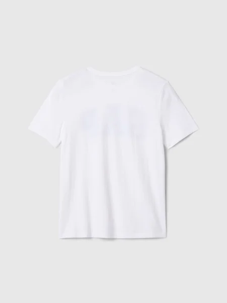 GAP Tricou gri / negru / lână alb