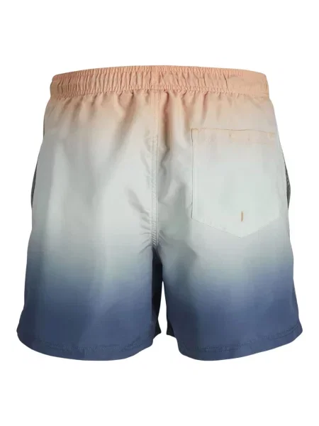 JACK & JONES Plavecké šortky JJFiji žltohnedá oranžová modrá