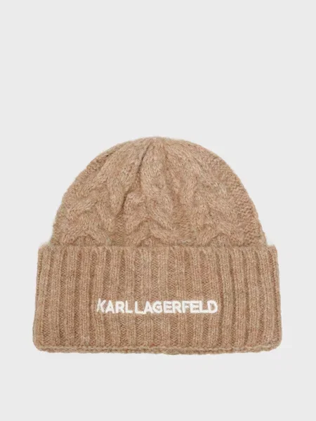 Шапка Karl Lagerfeld бежева