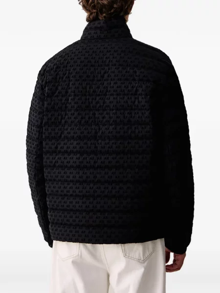 Matlasat geacă Armani Exchange cu imagine negru