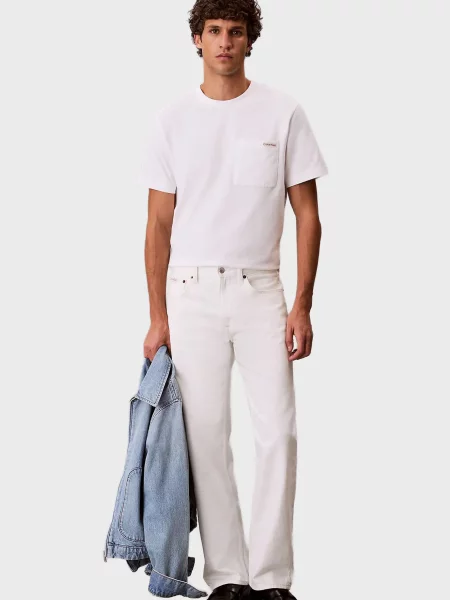 Футболка Calvin Klein Jeans з джерсі біла