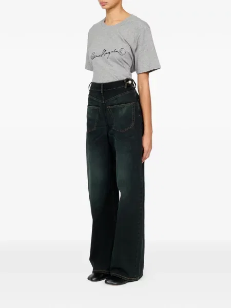 Široke traperice Mm6 Maison Margiela plava