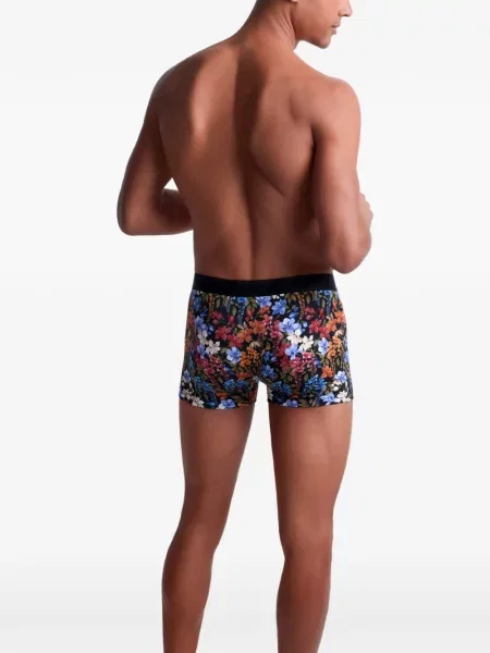 Boxeri Aubade cu model floral cu imagine negru