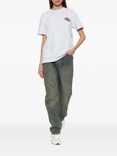 Pocnitură tricou P.e Nation cu imagine alb