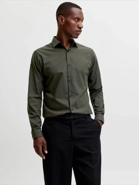 JACK & JONES Košeľa JPRBLAParker tmavozelená