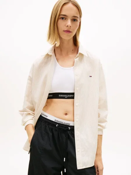 Tommy Jeans Koszula jasny beżowy