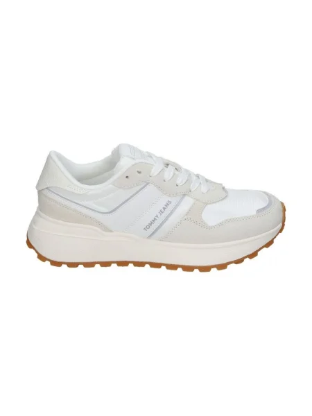 Dámske topánky Tommy Jeans Cleated Runner ecru biela