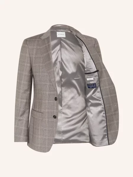 Roy Robson Oblekové Sako Slim Fit dark brown hnědé