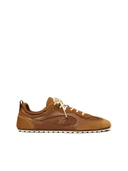 Sneakersy Tory Burch zamszowe brązowe