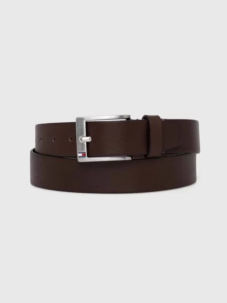 Tommy Hilfiger Kožený opasok hnedá
