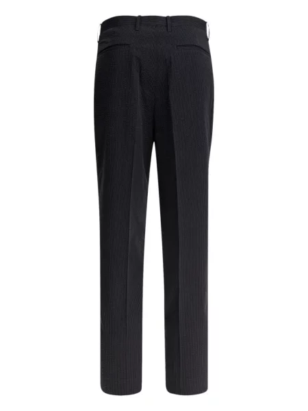 Pantaloni Kaptain Sunshine cu dungi plisate albastru