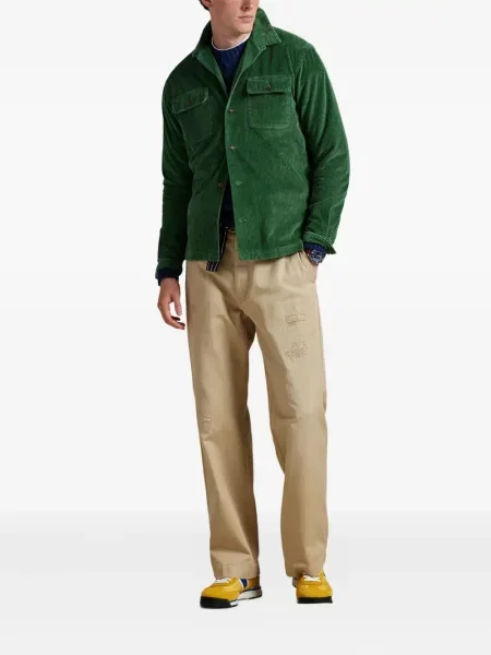 Μικρός κασκέτο Polo Ralph Lauren με χαμηλή μέση υφαίνω διαγωνίως πράσινο