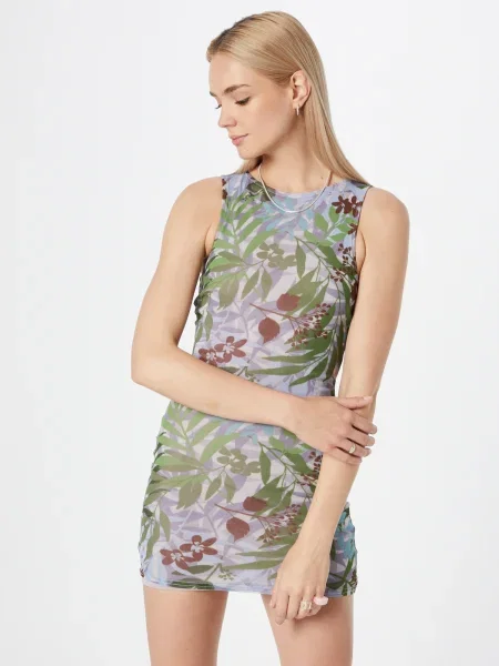 BDG Urban Outfitters Rochie AUSTIN mov deschis / verde / maro ruginiu / deschis albastru