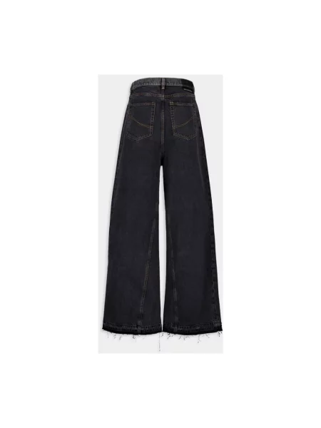 Szerokie jeansy Stella Mccartney czarne