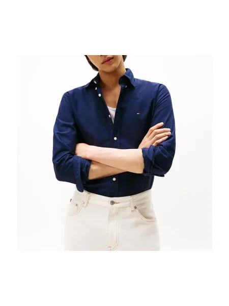 Košeľa Tommy Hilfiger keper modrá