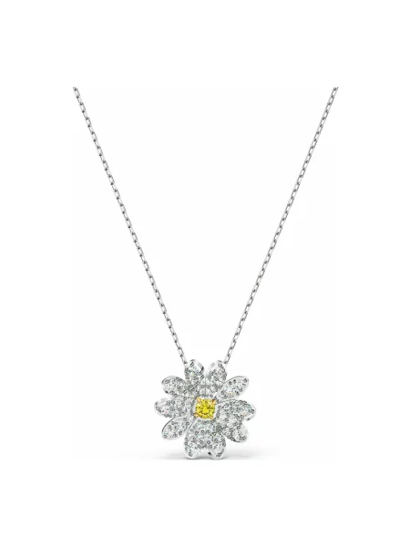 Naszyjnik Swarovski w kwiatki żółty
