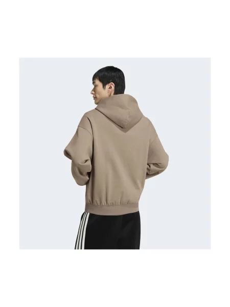 Adidas Pulóver Kit Small Logo Full-Zip Hoodie bézs