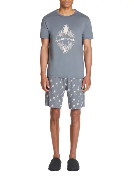 Kratek pižama Celio siva