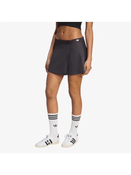 Fustă adidas Pleated Skirt Utility Black/ Cloud White 12 alb