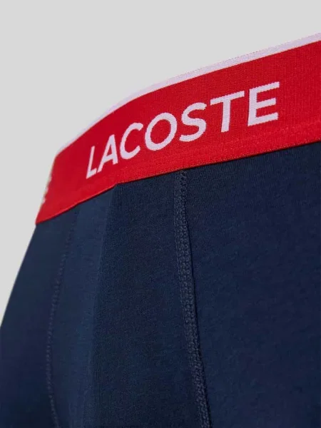 Obcisłe bokserki z mieszanki bawełny w zestawie 3 szt. Lacoste czerwone