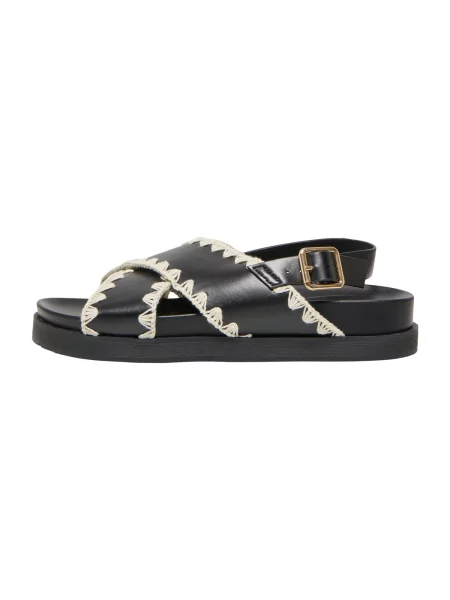 ONLY Sandale negru alb