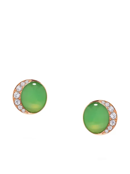 Обеци David Morris зелено