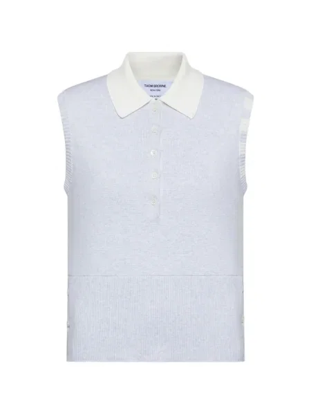 Polo Thom Browne fără mâneci gri