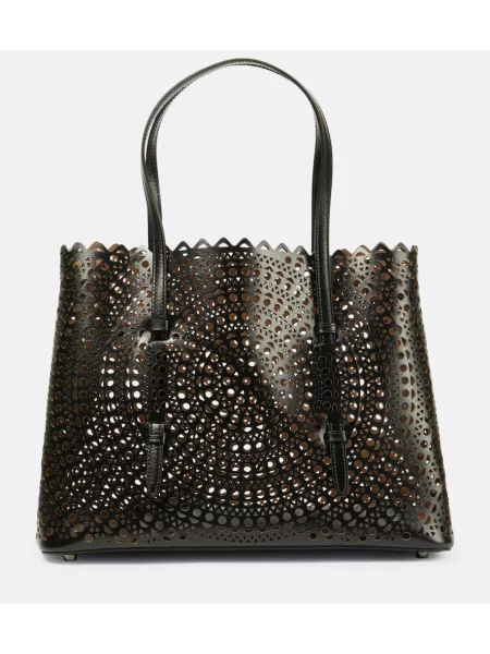 Torebka skórzana Alaã¯a skórzana czarna