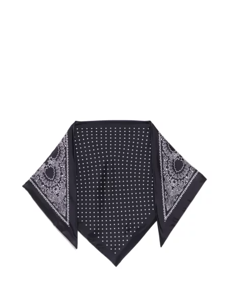 Fular Cenere Gb cu imagine cu model paisley albastru