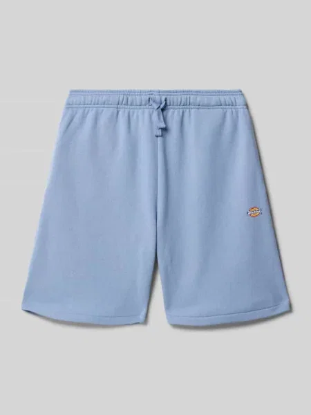 Szorty z dzianiny dresowej o kroju regular fit z nadrukiem z logo model ‘MAPLETON’ Dickies błękitne