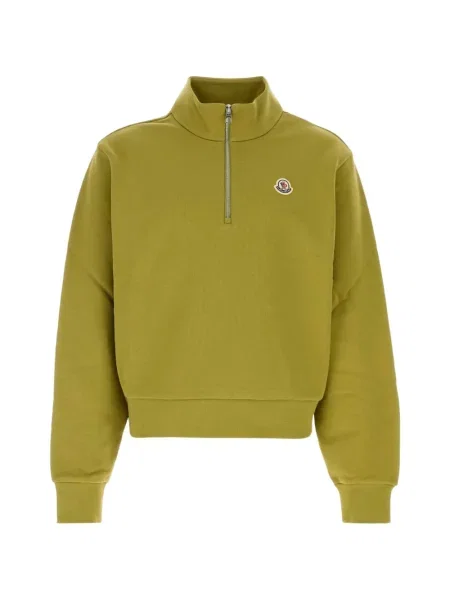 Hanorac cu fermoar Moncler cu autograf verde