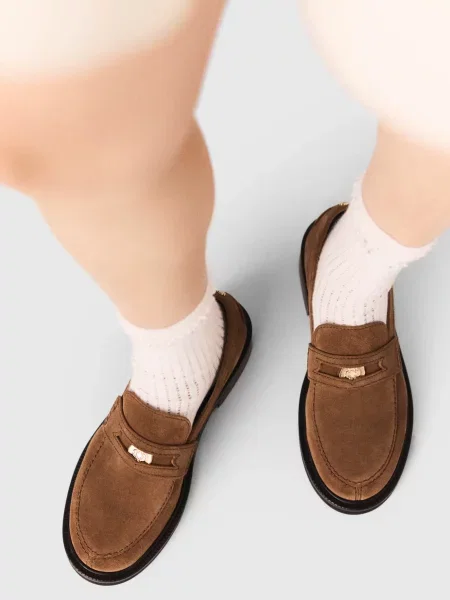 Замшеві лофери Maje коричневі