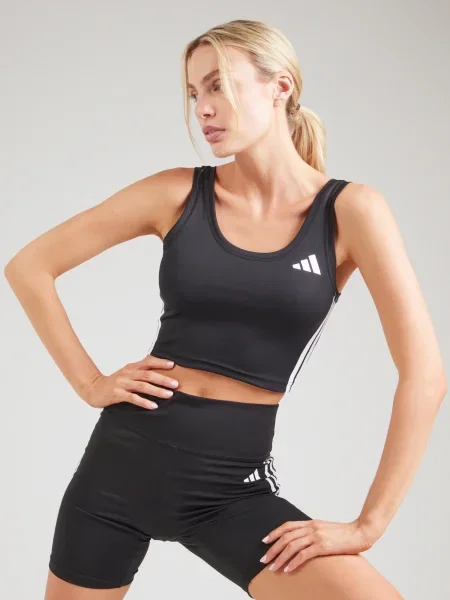 ADIDAS PERFORMANCE Sport top negru alb