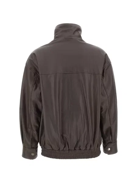 Kožená bunda Kaos hnědá