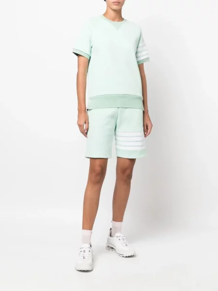 Dryžuotos šortai Thom Browne žalia