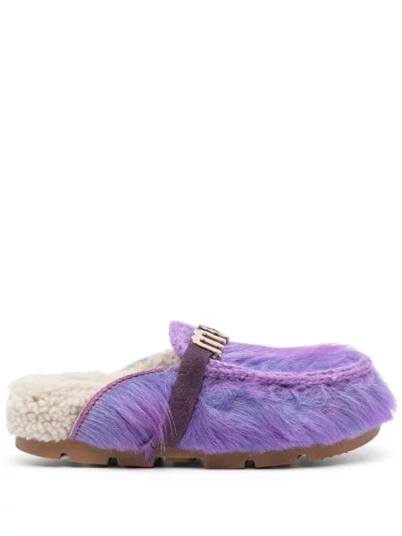 Papuci de casă Mou din piele de oaie violet