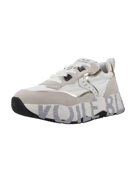 Sneakersy Voile Blanche zamszowe z logo białe