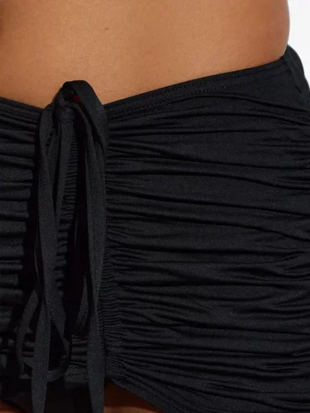 Fustă Balmain cu volane cu legături negru