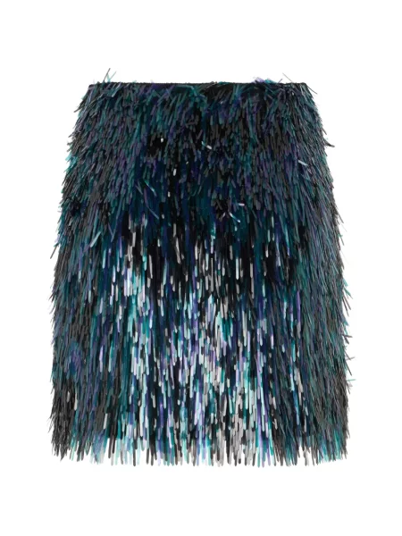 Fusta mini Alberta Ferretti cu paiete negru