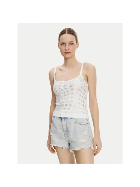 Guess Felső Regular Fit fehér