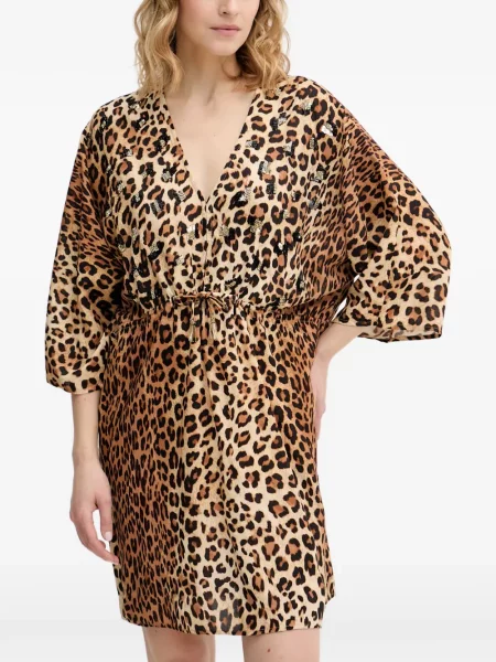 Rochie mini Lola_casademunt cu paiete cu model leopard