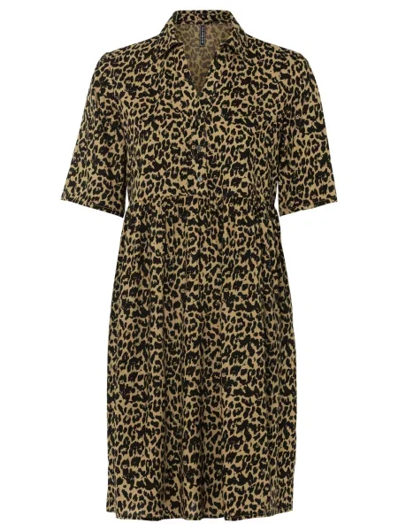 Bonprix Rochie tip bluză maro deschis negru