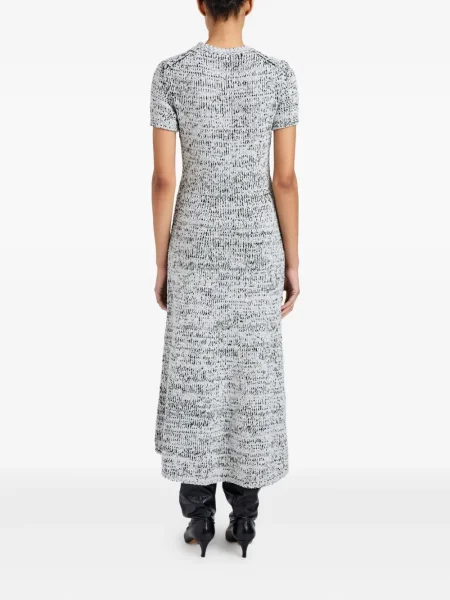 Плетена костюм миди рокля Proenza Schouler White Label до коляното бяло
