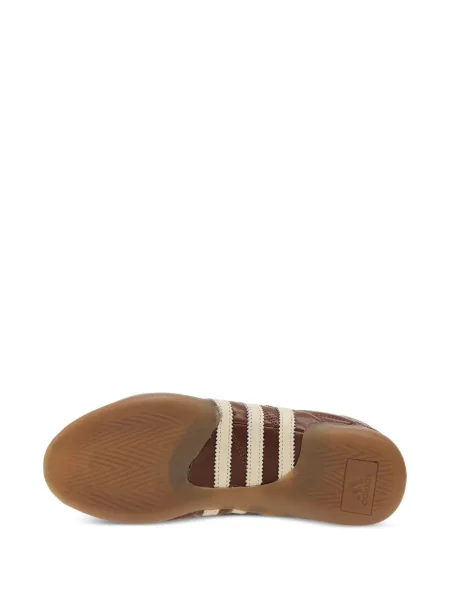 Pantaloni Adidas Campus cu șireturi cu dungi din dantelă roșu