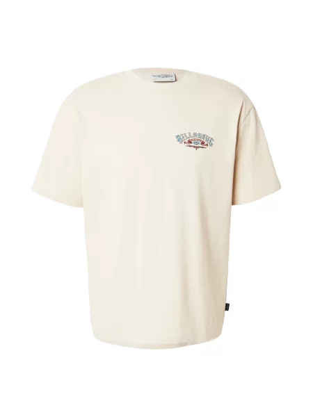 BILLABONG Tricou Heritage ecru / albastru deschis / roșu ruginiu negru