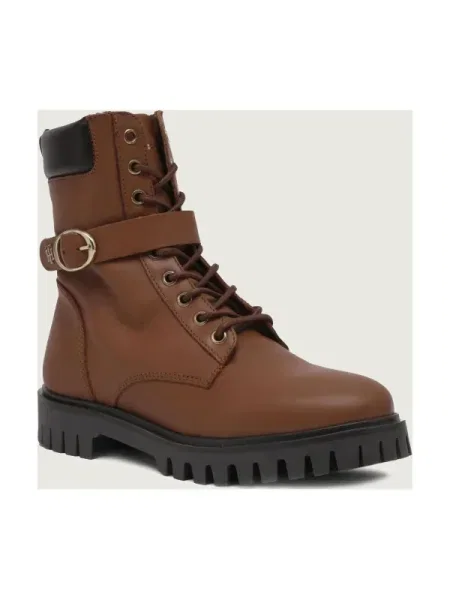 Tommy Hilfiger De piele botine maro