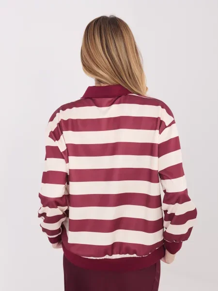 Bluză Italy Moda cu dungi bordo